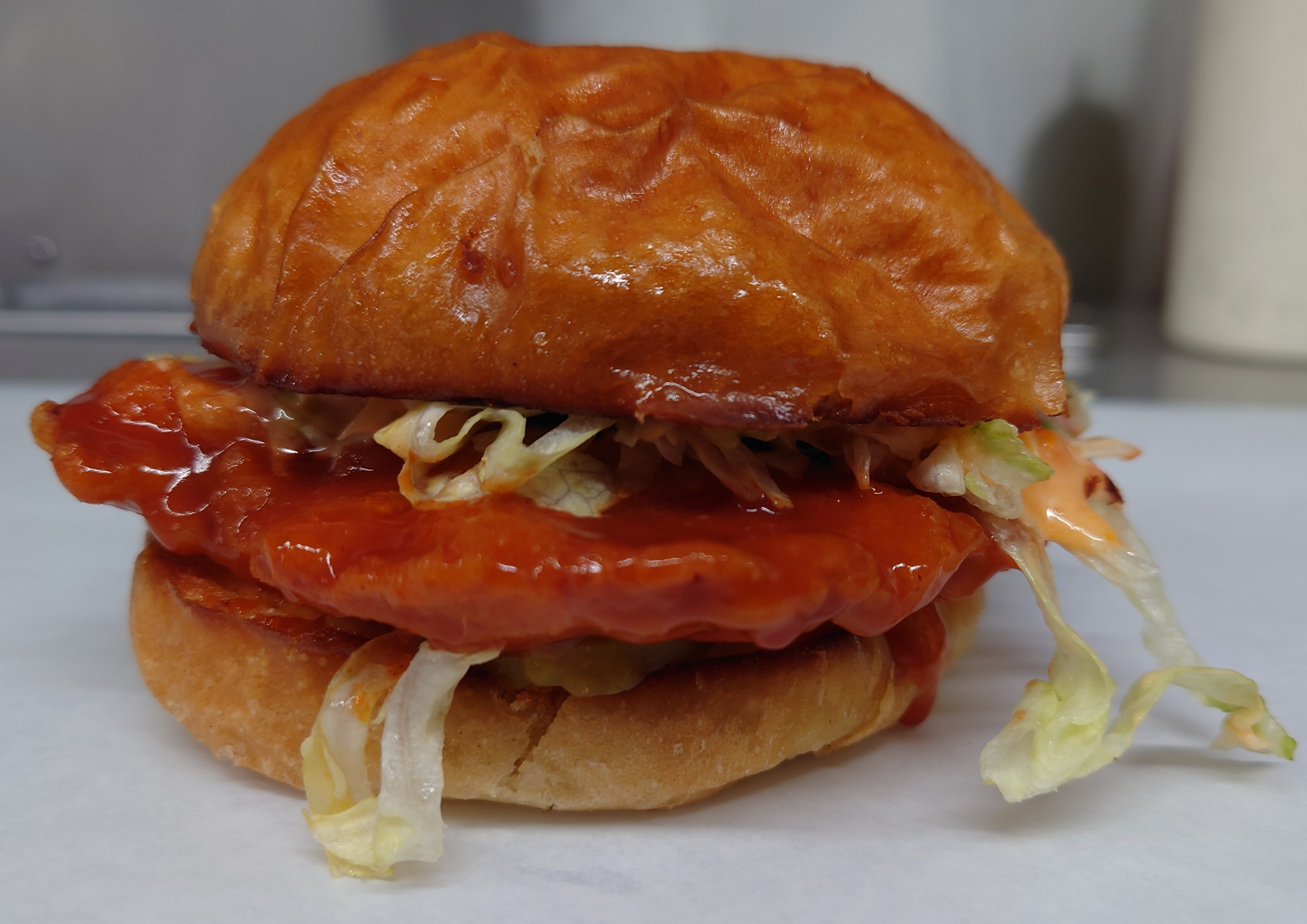 Buffalo Bang Bang Chicken Sandwich from Chicke Chicke Bang Bang Ketchikan Food Truck